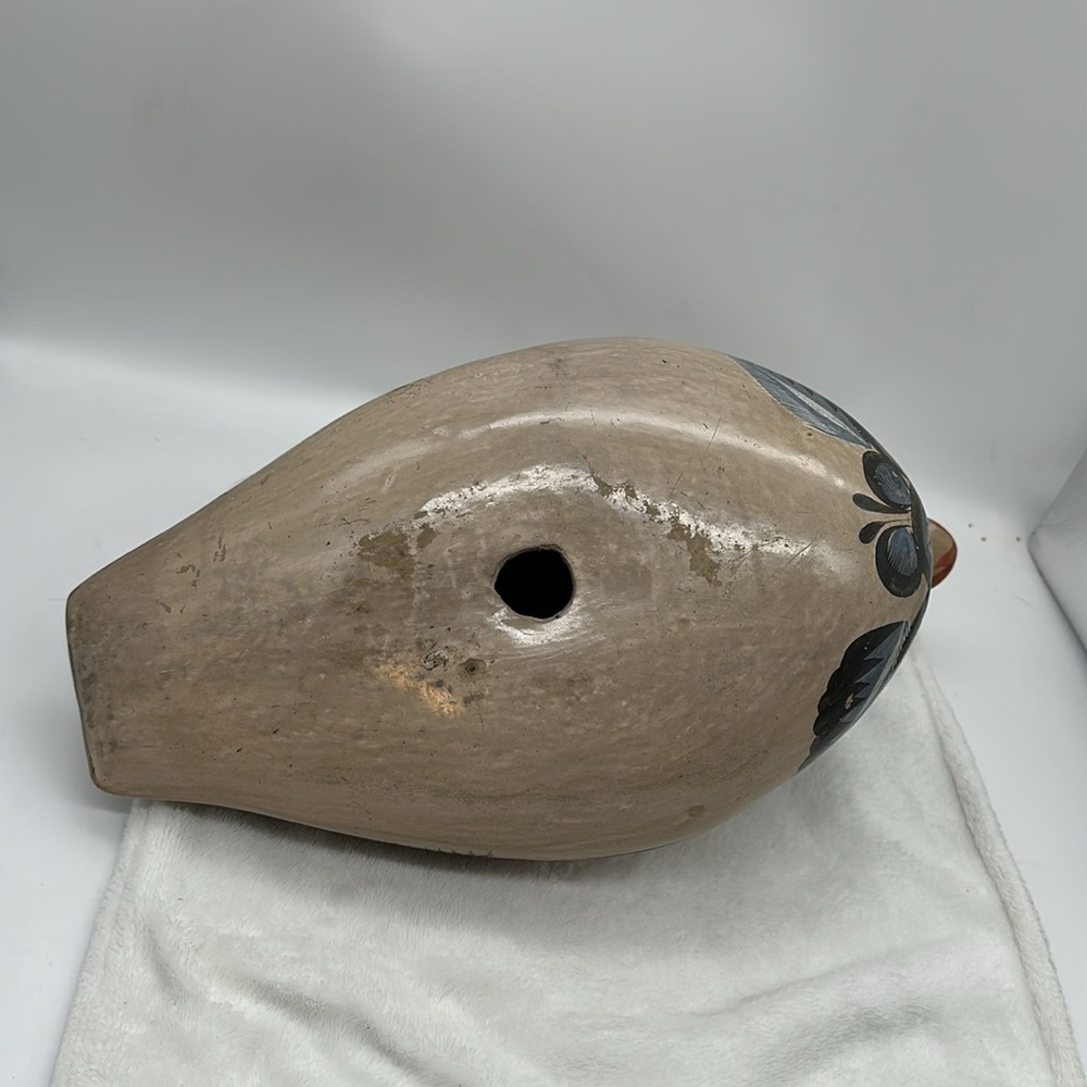 Mexican Folk Art Pottery Duck LARGE from the Tonala Region of Mexico - Picture 5 of 7